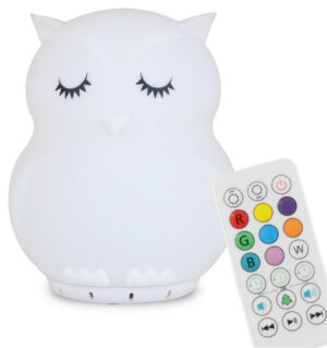 NiteLite Bluetooth Natlampe med 9 Farver - Genopladelig, 10 Timer - Ugle