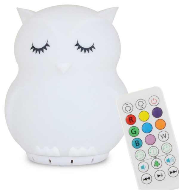 NiteLite Bluetooth Natlampe med 9 Farver - Genopladelig, 10 Timer - Ugle