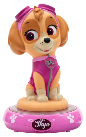 Paw Patrol Natlampe 3D Skye Figur 3xAA Batterier (ikke Inkluderet)