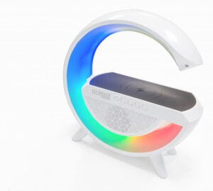 Technaxx LED Natlampe med Højtaler samt Trådløs Opladning TX-264 - Hvid