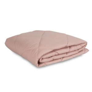 Vattæppe - Støvet rosa fiber sommerdyne af fibervat - 140x200 cm - Quiltet tæppe - Zen Sleep fiberdyne