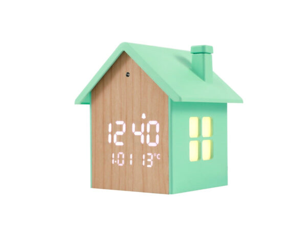 iTotal Birdhouse Vækkeur - 11.5x9.8x11cm - Pastelgrøn