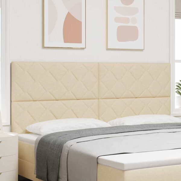 vidaXL LED sengegavl Creme 200 cm Stof