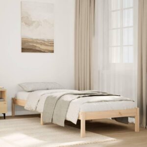 Ekstra lang sengeramme uden madras 90x210 cm massivt fyrretræ