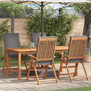 Have Stol med pude 4 stk Brun 57 x 71.5 x 104cm Massivt teaktræ