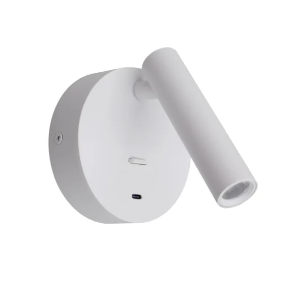 LEDlife hvid læselampe - 2,5W, RA90, til vægmontering - Dæmpbar : Ikke dæmpbar, Kulør : Varm