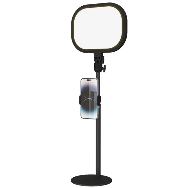 Led-sengelampe, 10 dæmpningsniveauer, 5 farver, hukommelsesfunktion, metal, sort