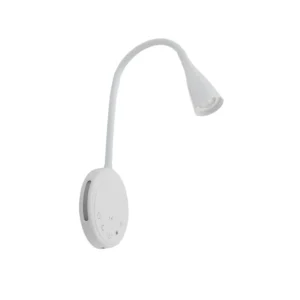 Lindby - Zayna LED-læselampe, CCT, hvid, USB, timer, dæmpbar