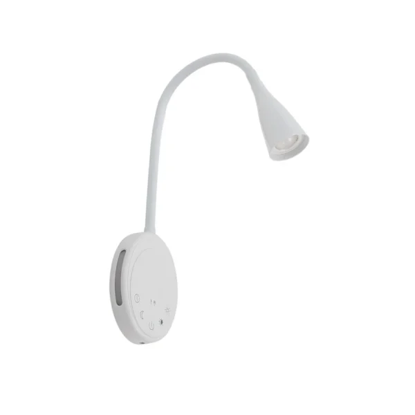Lindby - Zayna LED-læselampe, CCT, hvid, USB, timer, dæmpbar