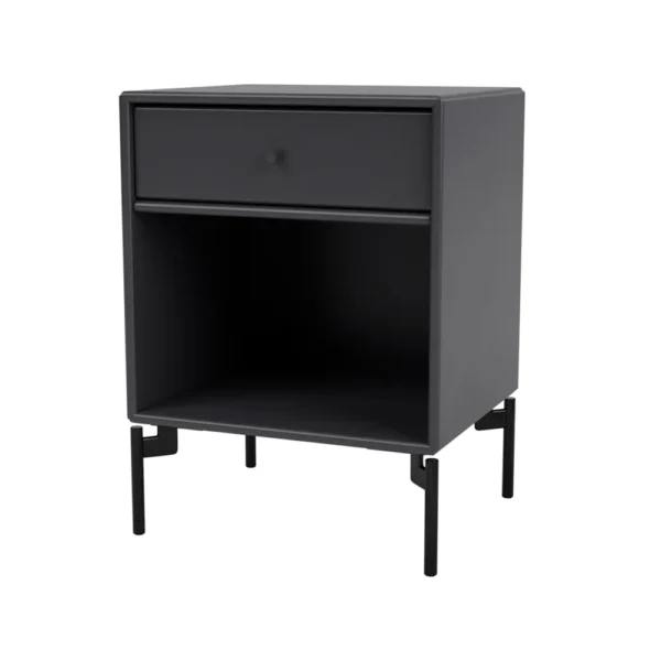 Montana Dream sengebord anthracite 04, sortlakerede ben