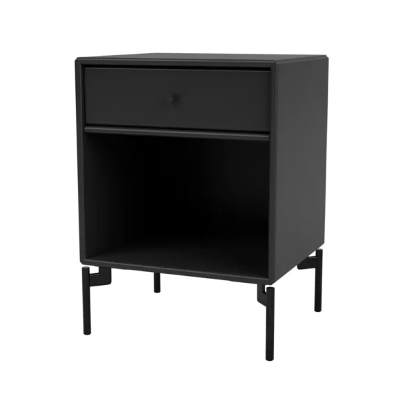 Montana Dream sengebord black 05, sortlakerede ben