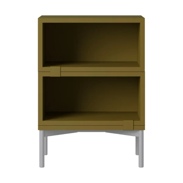 Muuto Stacked opbevaringssystem sengebord konfiguration 1 Brown green