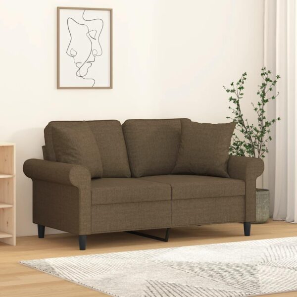 Pyntepuder 2 stk. 40x40 cm stof brun