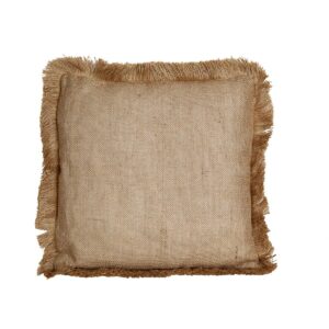 Romimex pyntepude - brun med kvaster, polyester