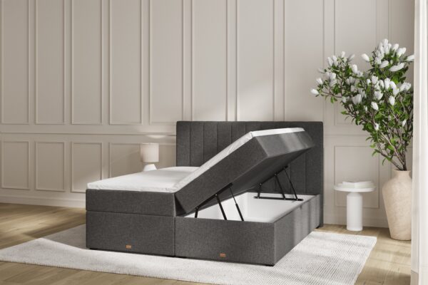 SÖVNN Ronja Boxseng Med Opbevaring - 160x200 - Grå
