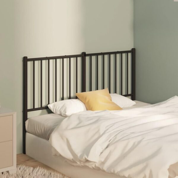 Sengegavl 120 cm metal sort