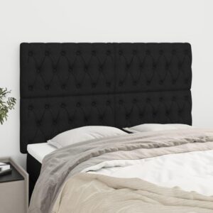 Sengegavle 4 stk. 80x7x78/88 cm stof sort