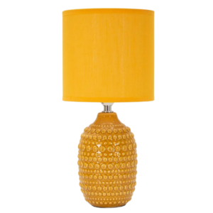 Sengelampe i keramik og stof - Oker, 30 cm