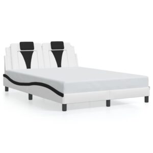 Sengeramme Viana med LED uden madras 140x200 cm hvid og sort