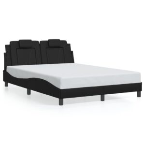 Sengeramme Viana med LED uden madras 140x200 cm sort