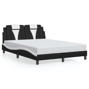 Sengeramme Viana med LED uden madras 140x200 cm sort og hvid