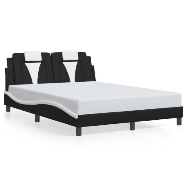 Sengeramme Viana med LED uden madras 140x200 cm sort og hvid