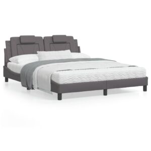 Sengeramme Viana med LED uden madras 160x200 cm grå