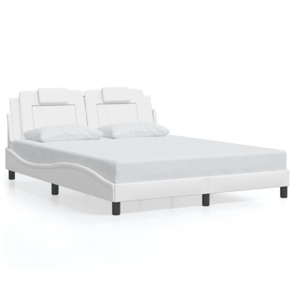 Sengeramme Viana med LED uden madras 160x200 cm hvid