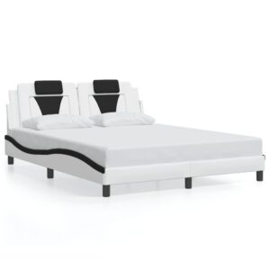 Sengeramme Viana med LED uden madras 160x200 cm hvid og sort
