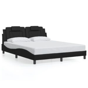 Sengeramme Viana med LED uden madras 160x200 cm sort