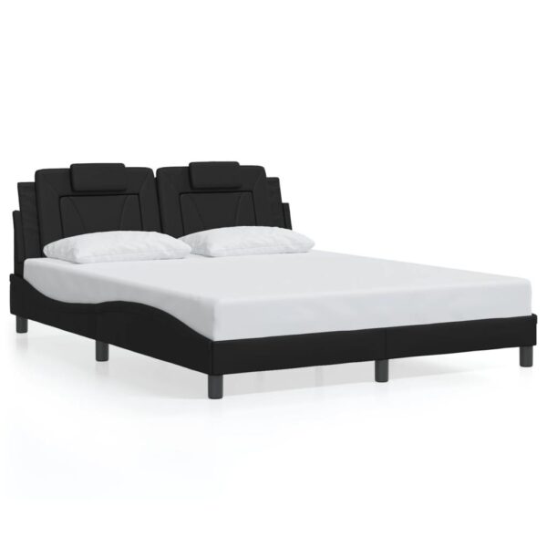 Sengeramme Viana med LED uden madras 160x200 cm sort