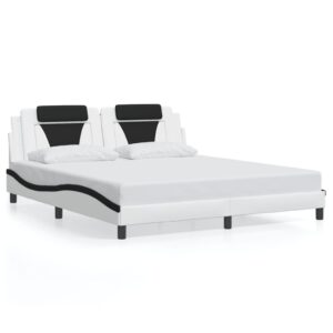 Sengeramme Viana med LED uden madras 180x200 cm sort og hvid