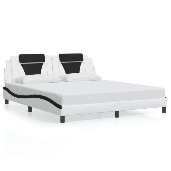 Sengeramme Viana med LED uden madras 180x200 cm sort og hvid