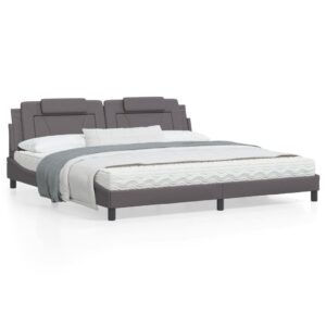 Sengeramme Viana med LED uden madras 200x200 cm grå