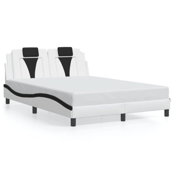 Sengeramme Viana med LED uden madras 200x200 cm hvid og sort
