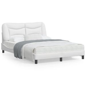 Sengeramme med LED uden madras Hvar 140x200 cm hvid