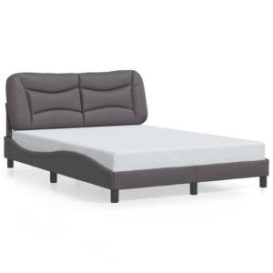 Sengeramme med LED uden madras Hvar 140x200 cm lysegrå
