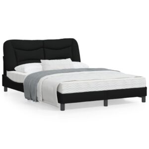 Sengeramme med LED uden madras Hvar 140x200 cm stof sort