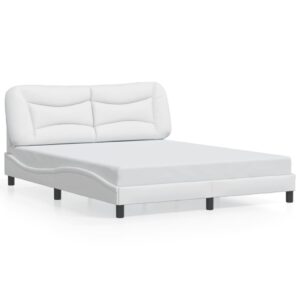 Sengeramme med LED uden madras Hvar 160x200 cm hvid