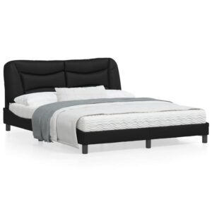 Sengeramme med LED uden madras Hvar 160x200 cm sort