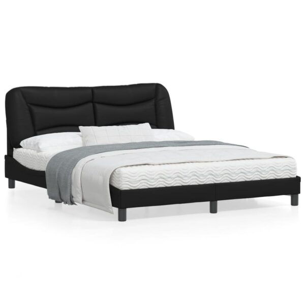Sengeramme med LED uden madras Hvar 160x200 cm sort