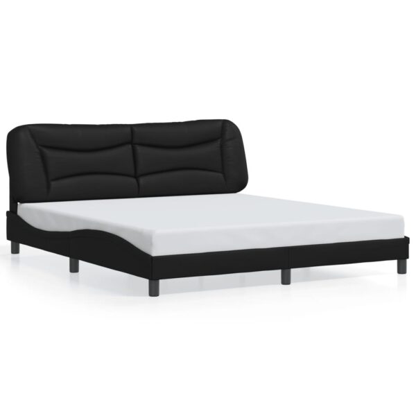 Sengeramme med LED uden madras Hvar 180x200 cm sort