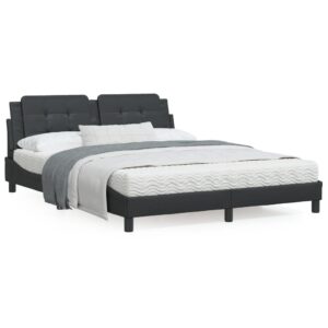 Sengeramme med LED uden madras Zadar 160x200 cm sort