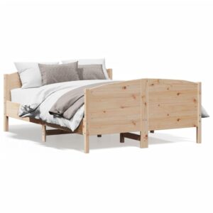 Sengeramme uden madras 120x200 cm massivt fyrretræ