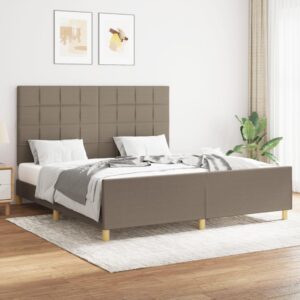 Sengeramme uden madras 160x200 cm stof gråbrun