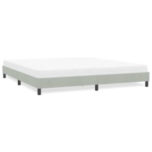 Sengeramme uden madras 180x210 cm fløjl lysegrå