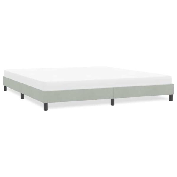 Sengeramme uden madras 180x210 cm fløjl lysegrå