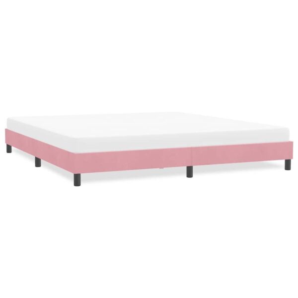 Sengeramme uden madras 180x210 cm fløjl lyserød