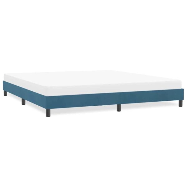 Sengeramme uden madras 180x210 cm fløjl mørkeblå