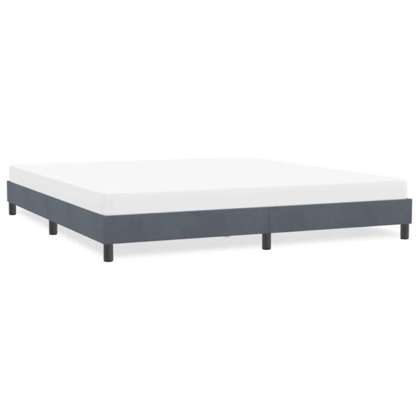 Sengeramme uden madras 180x210 cm fløjl mørkegrå